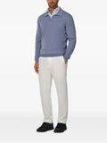 Boggi Milano knitted polo shirt in merino wool cashwool® mouliné