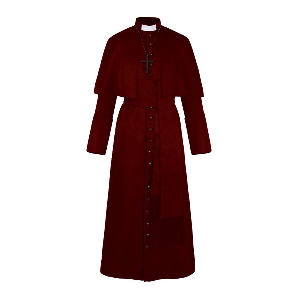 Halloween Men Priest Cosplay Medieval Long Robe Multi‑Color Party