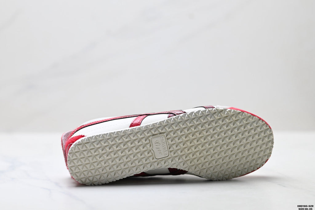 Onitsuka Tiger Retro Low Top White Red Unisex Shoes Style 17